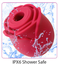 Load image into Gallery viewer, CLOUD 9 HEALTH & WELLNESS ROSE SUCTION STIMULATOR RED