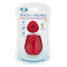 Load image into Gallery viewer, CLOUD 9 HEALTH &amp; WELLNESS ROSE SUCTION STIMULATOR RED
