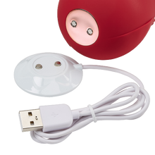 Load image into Gallery viewer, CLOUD 9 HEALTH &amp; WELLNESS ROSE SUCTION STIMULATOR RED
